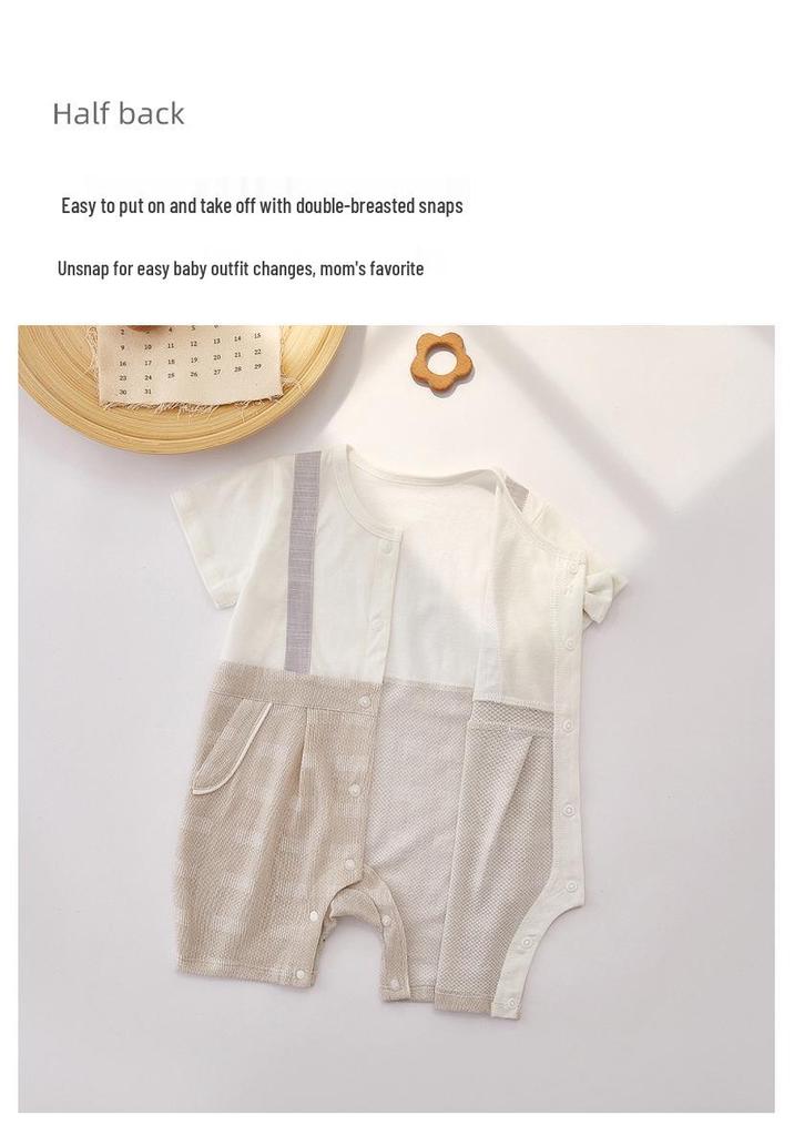 Newborn Summer Short Sleeve Romper Jumpsuit - Thin Style Baby Clothing
