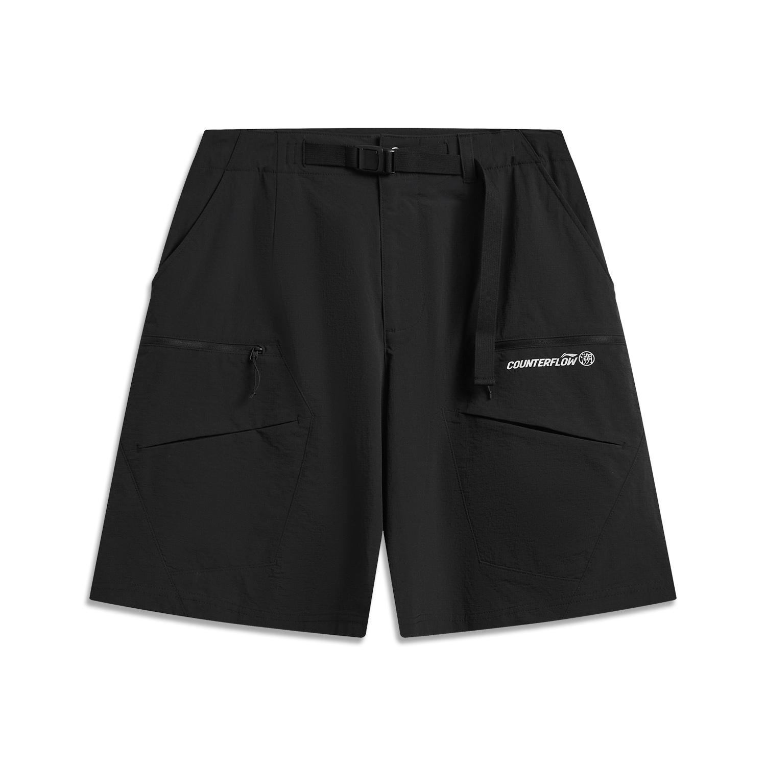 

Li-Ning Уличные CF Быстросохнущие Охлаждающее Ощущение Защита от Солнца Много карманов Свободные Спортивные Шорты Мужские шорты Черные AKSW017-3 M