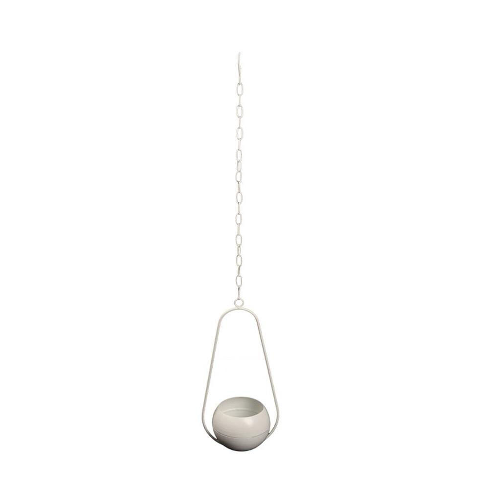 

with Chain Hook Metal Hanging Flower Pot Iron Art Hanging Plant Bucket Balcony Decoration Style B White