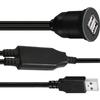 Faster and Efficient Charging Dual Ports USB Panel Flush Mount Car Accessories Support Data Transfer or Power Charging