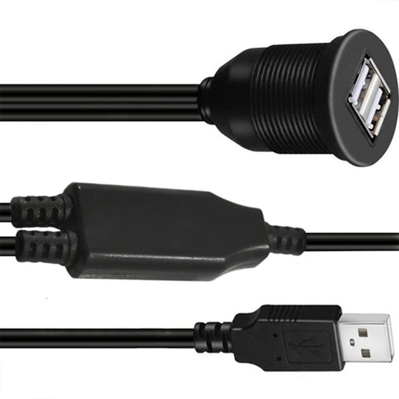 Faster and Efficient Charging Dual Ports USB Panel Flush Mount Car Accessories Support Data Transfer or Power Charging