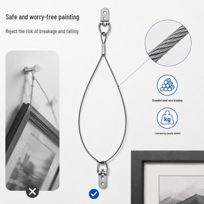 Durable Stainless Steel Windproof Hanging Rope with Strong Load-Bearing Clips