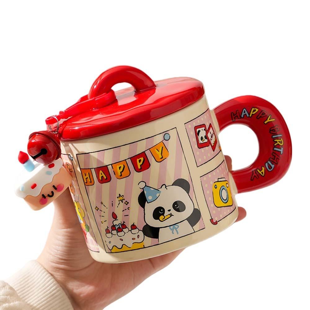Cartoon Animal Cartoon Ceramic Mug Cup Dog/Rabbit/Panda Tea Cup Happy Birthday Mug Home