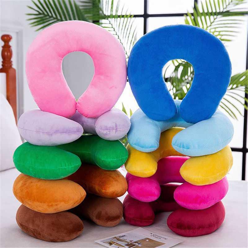 Cute U-Shaped Neck Support Pillow for Travel & Nap - Cartoon Design