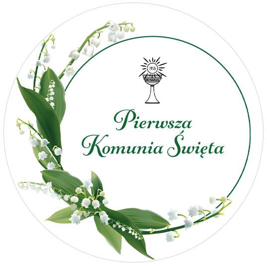 Naklejka Komunia Konwalie 100Mm 1 Szt.