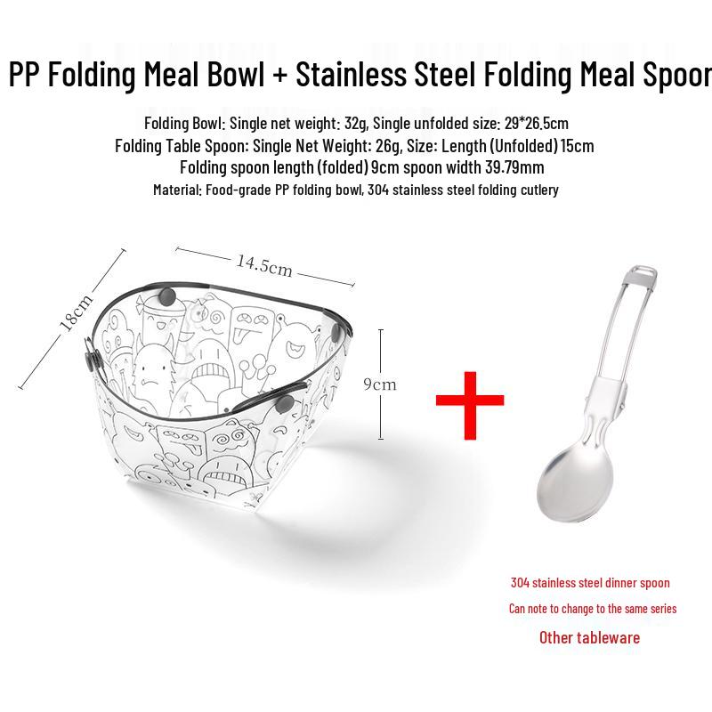 Portable Multi-Purpose Cutlery Set with Folding Bowl, Plate, Coffee Filter, Funnel, and Water Cup