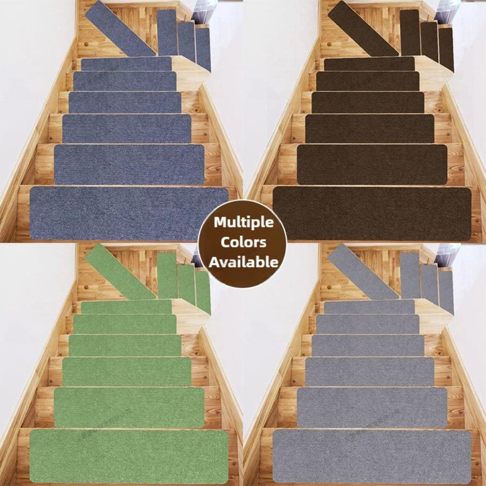 1 Piece 55x20cm Self-adhesive Step Staircase Area Rugs Non-Slip Wear-resistant Stair Tread Mat Floor Protector Carpets Door Mat