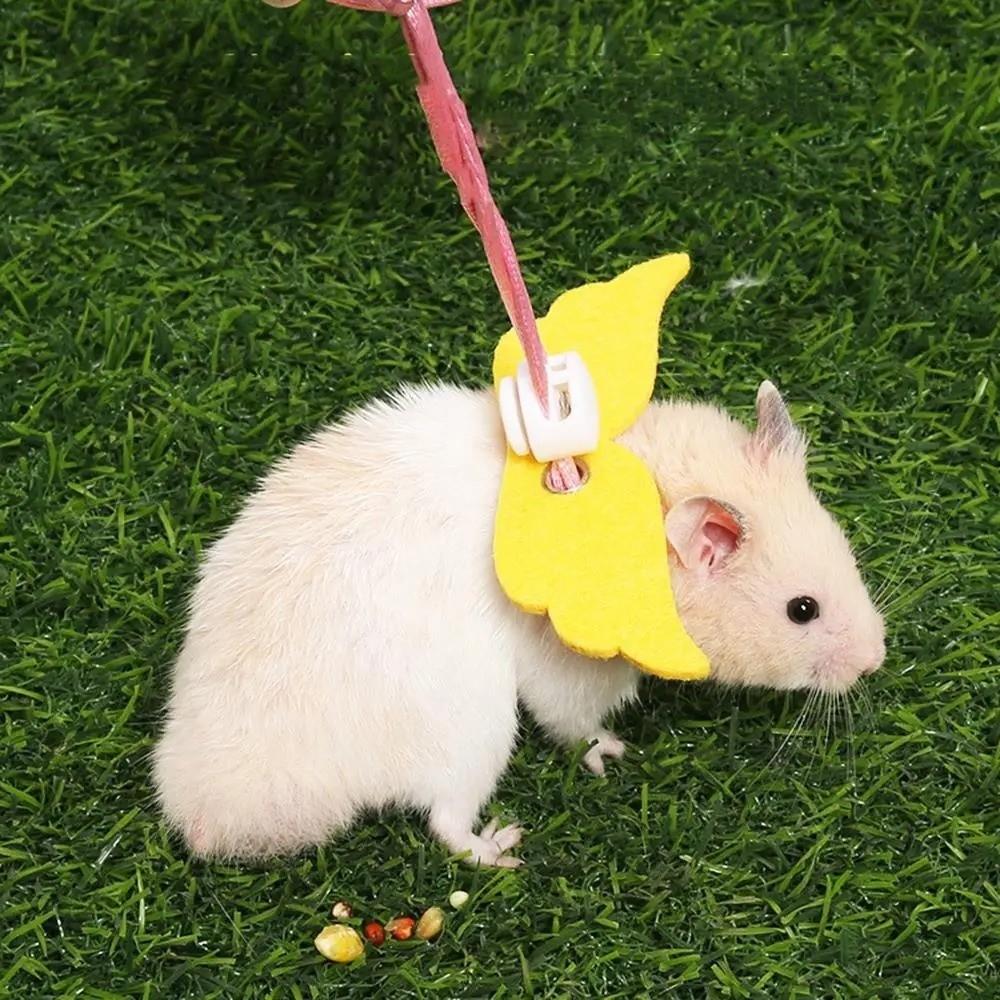 Guinzaglio Anti-perdita per Porcellini d'India Cinghia Regolabile Pettorina per Criceti Pettorina Leggera per Piccoli Animali da Esterno