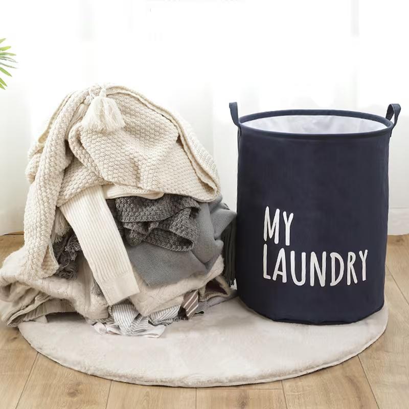 1pc/Household Laundry Basket, Large Capacity, Foldable Dirty Clothes Storage Basket, Dormitory Clothing Storage Basket