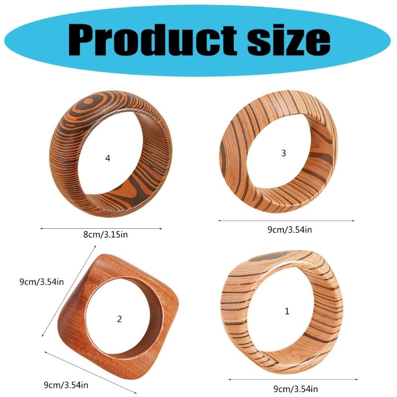 Geometrisches Armband Handgefertigt Natürliches Holz Armreif Retro Handgelenk Schmuck Für Frauen Mode Accessoires