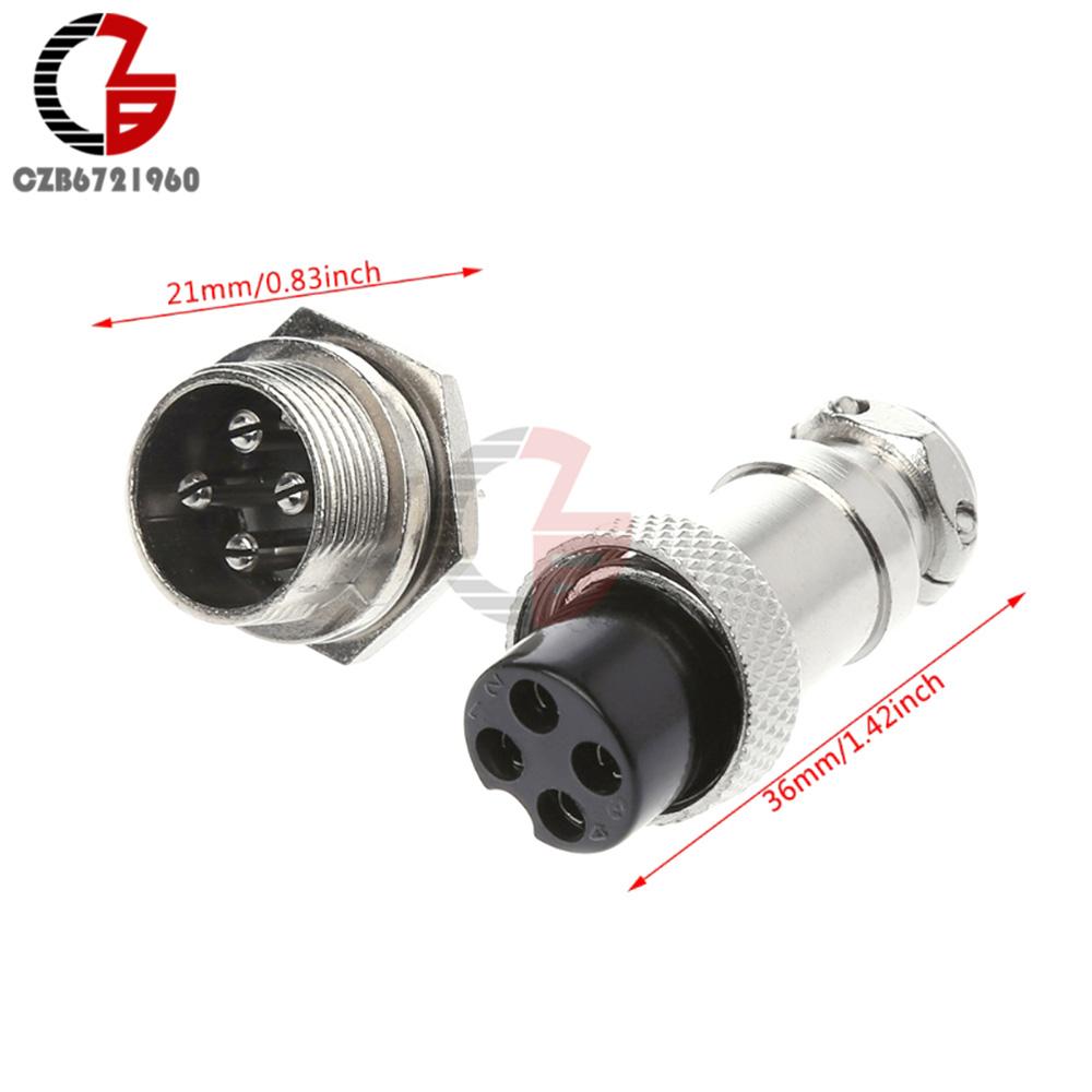 1Pair GX12 GX16 GX20 2/3/4/5/6/7/8/9/10/12/14/15Pin 16mm Male Female Aviation Connector Screw Plug Panel Mount Circular Socket