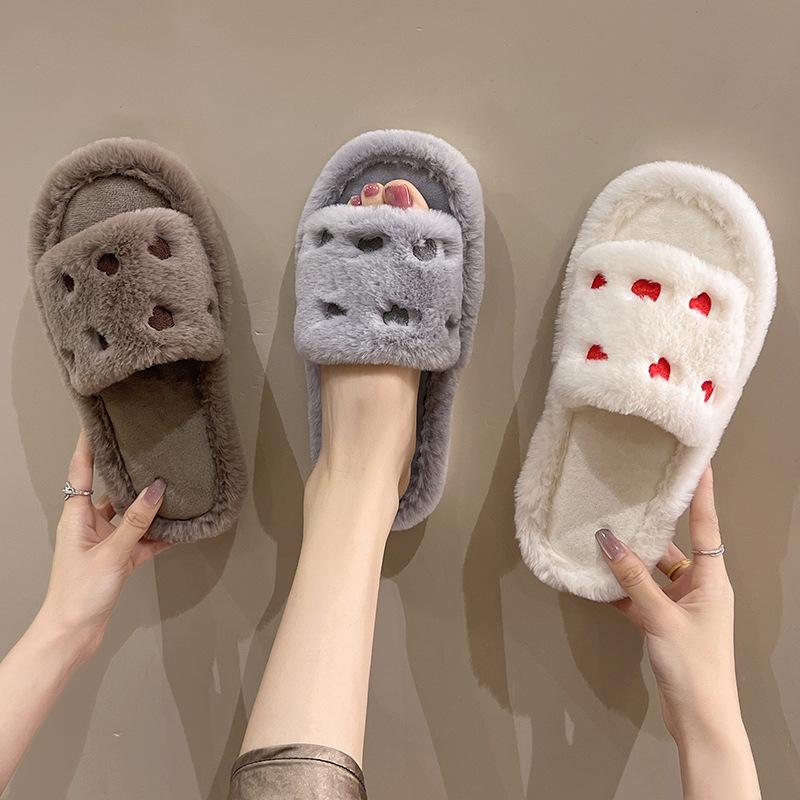 Women Winter Embroidered Slippers Are Warm and Comfortable Indoor Shoes Slippers
