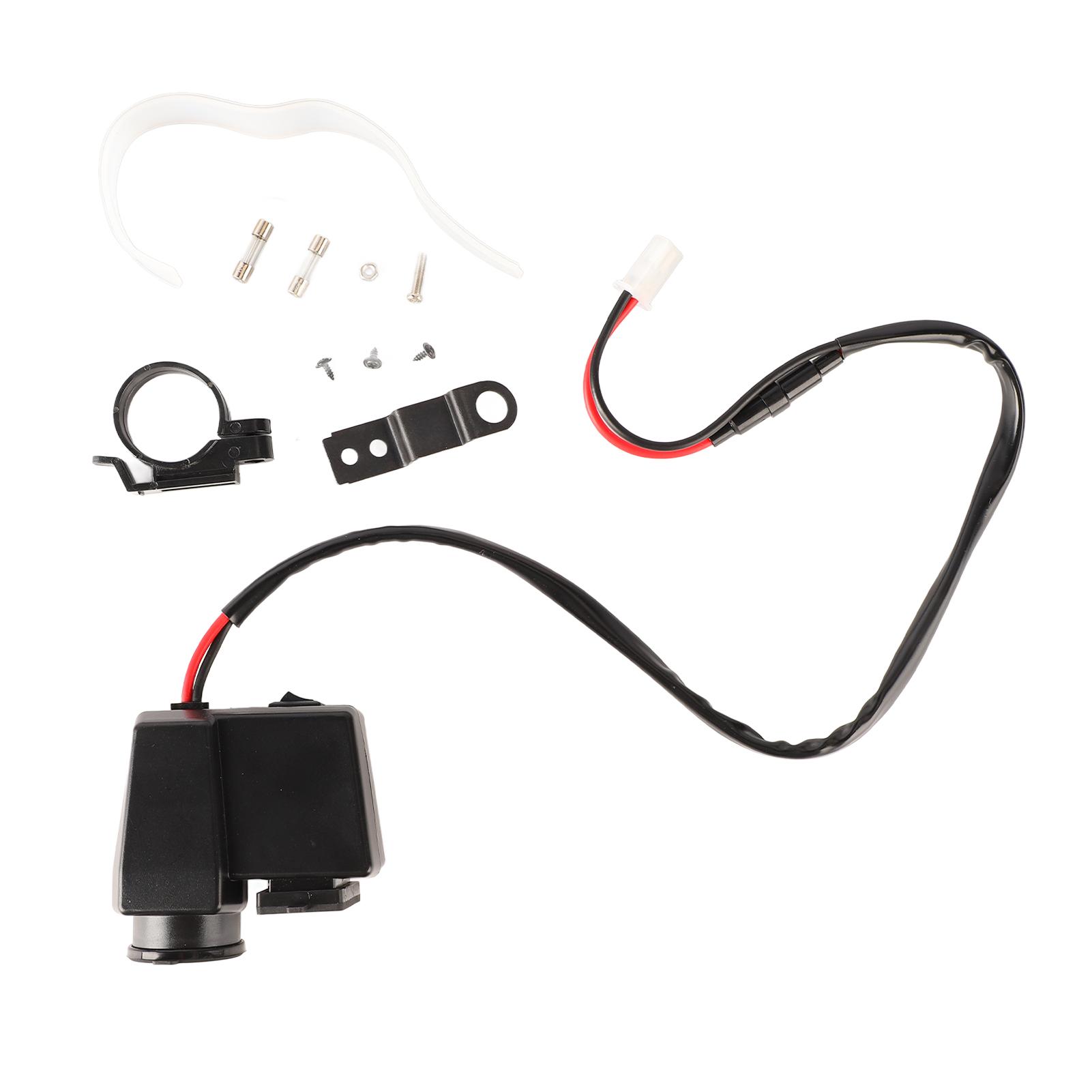 

Зарядное устройство для телефона на мотоцикле с гнездом прикуривателя 4.2A, двойной порт USB, дисплей напряжения, безопасно для