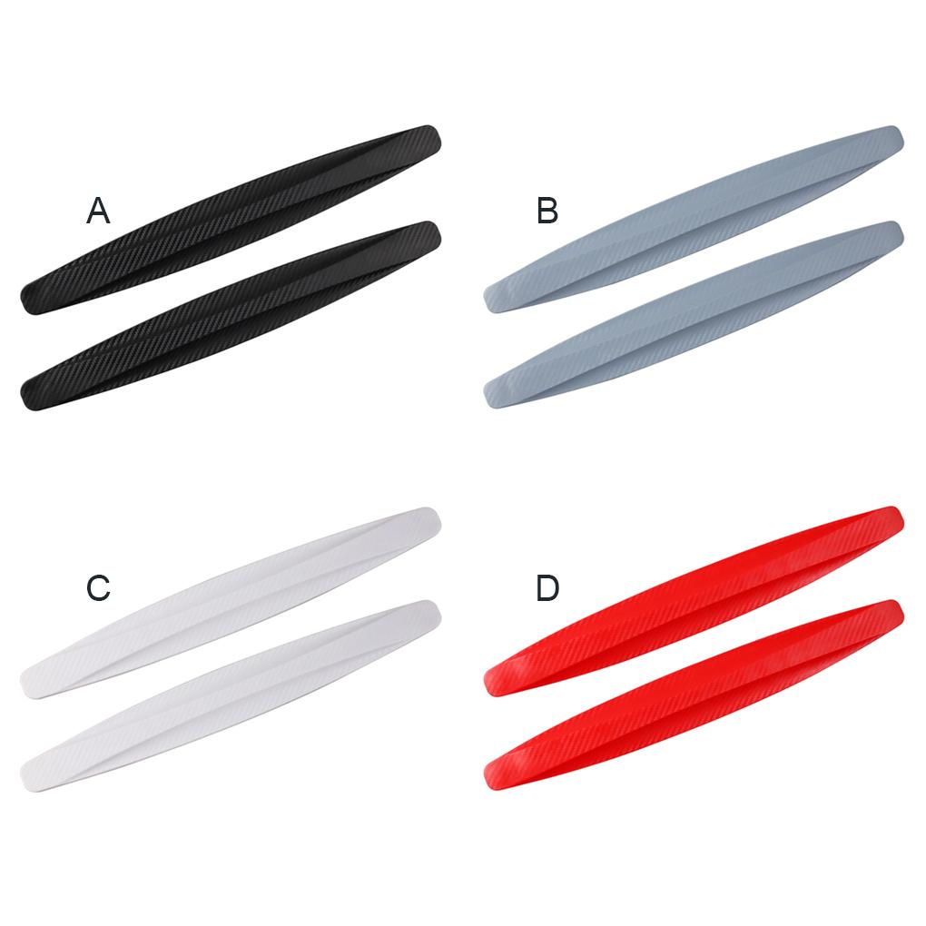 

2 Pieces Car Bumper Guard Strip Sticker Solid Color Anti-collision Strips Auto Body Protectors Modified Component Black