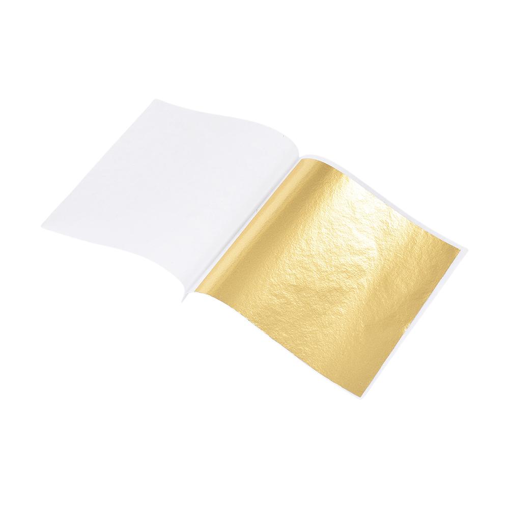 9 X 9cm 100 Sheets 22 Colors Imitation Gold Taiwan B Gold Leaf Foil Sheets for Decorating Wall Nail Art Crafts Furniture Gilding