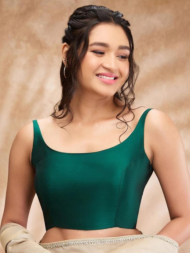 Women Sleeveless Square Neck Blouse Indian Bollywood Party Wear Stitched Choli
