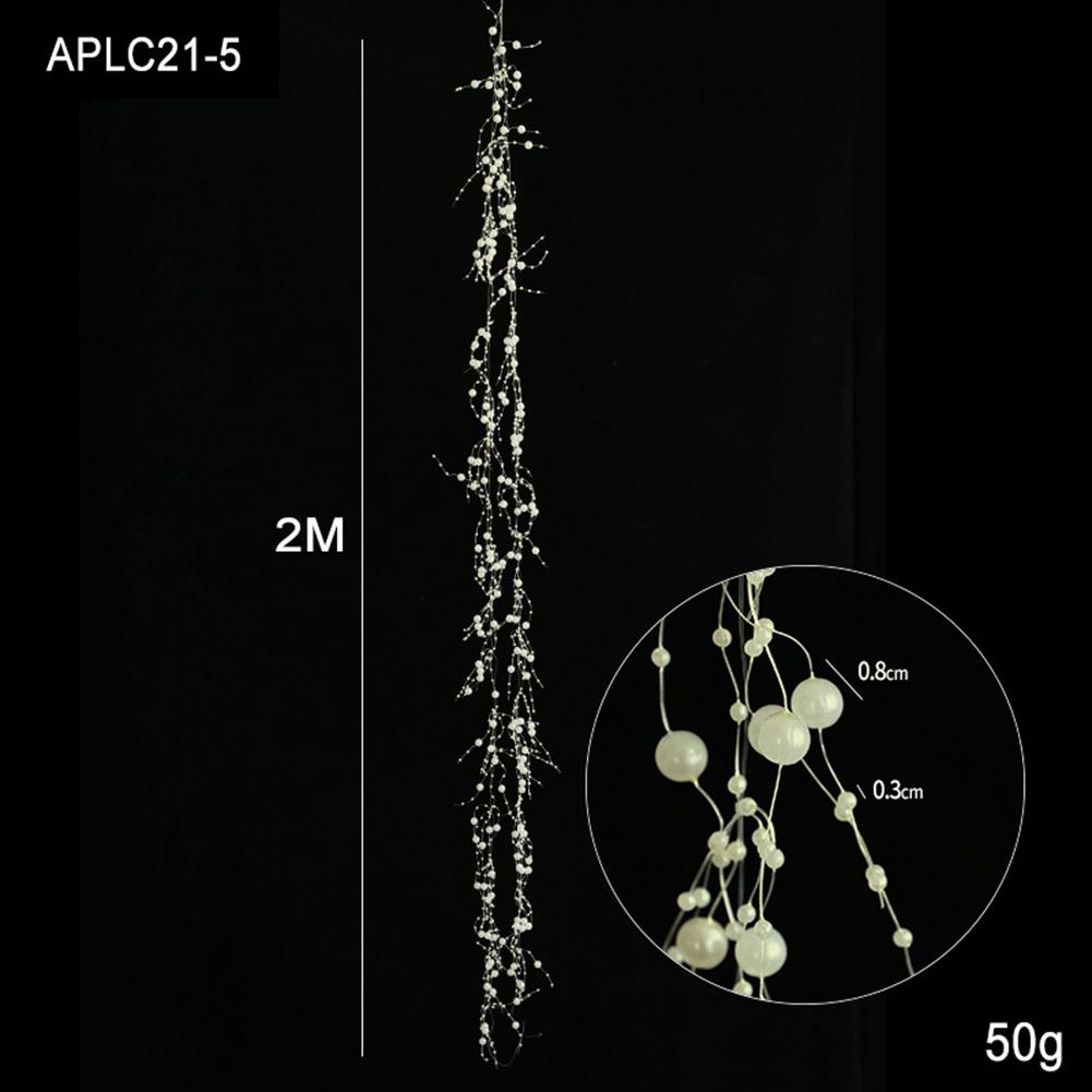 

Нитка жемчуга в форме виноградной лозы, прозрачные стеклянные капли, украшения для праздничного декора Cream