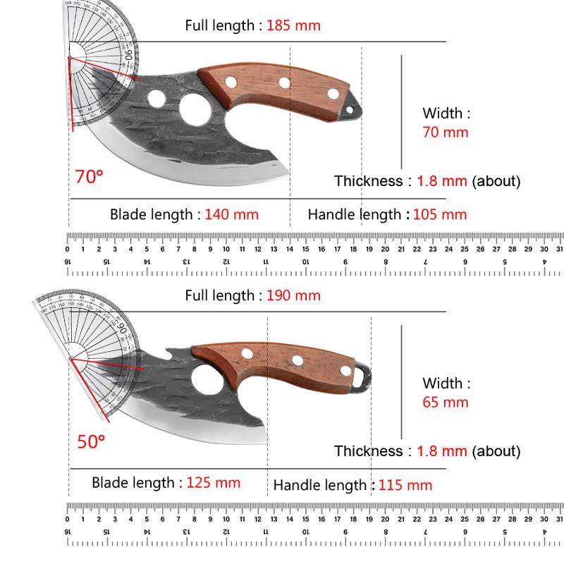 Stainless Steel Forged Kitchen Knife Meat Cleaver Boning Knife with Bottle Opener Pocket Multifunctional Knife With Knife Cover