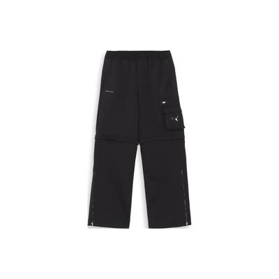 X Sorayama Woven Pants Loose Mid-Waist Elastic Straight-Leg Casual Men Bottoms Black 622607-01