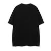 American Cartoon Print Dark Short Sleeved T-shirt for Boys, Summer Casual Street Trend Brand Pure Cotton Round Neck Half Sleeved T-shirt