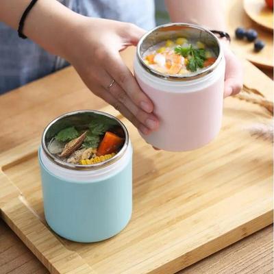 450ml Küçük Düz Renk Mikrodalgaya Uygun Sızdırmaz Beslenme Kutusu Mini Soğutucu İş İçin Çorba Bardağı Taşınabilir Kahvaltı Bardakları Kolaylık Araçları