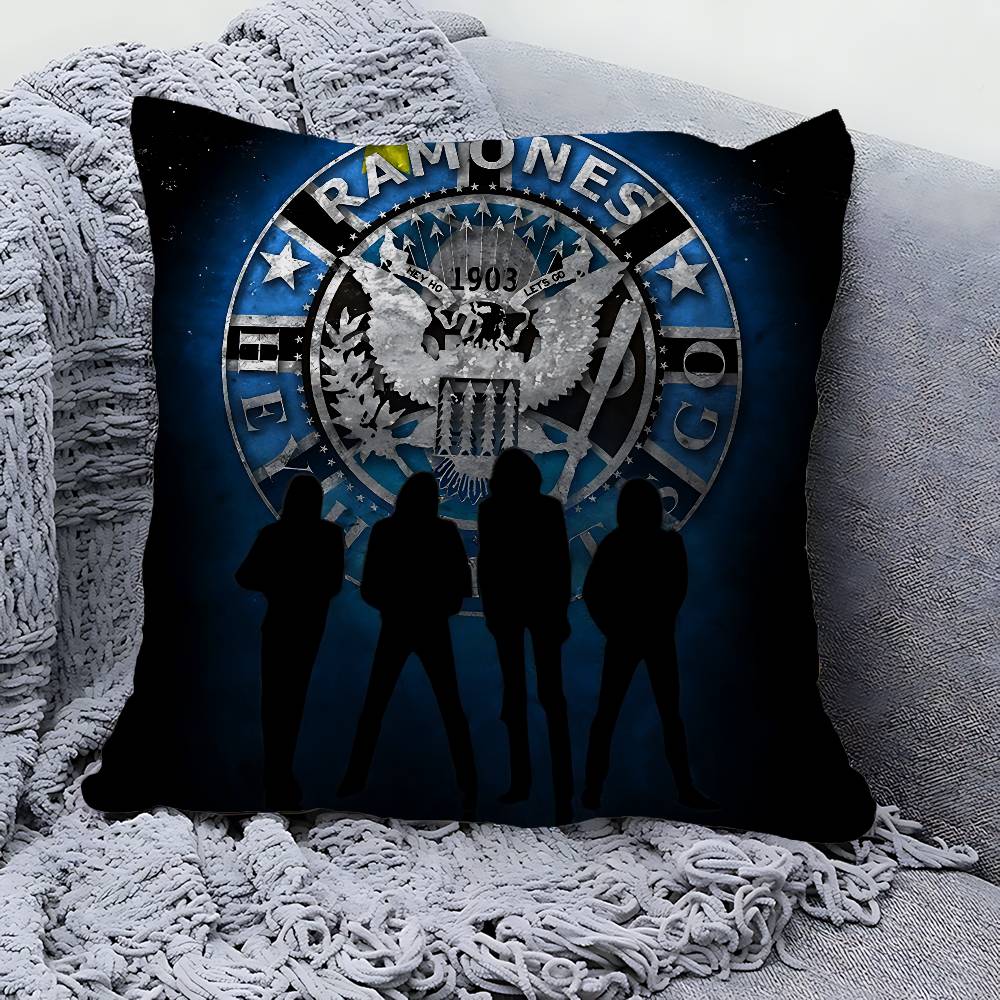 R-Ramones Band Pillow Cover For Bedroom Room And Living Room Sofa Decorative Cushion Cover