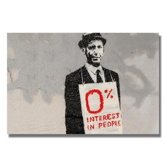 

Абстрактний Плакат Бенксі Графіті Поп Настінне мистецтво Картини на полотні Плакати Друк Настінні картини для декору ресторану у вітальні 30*40cm