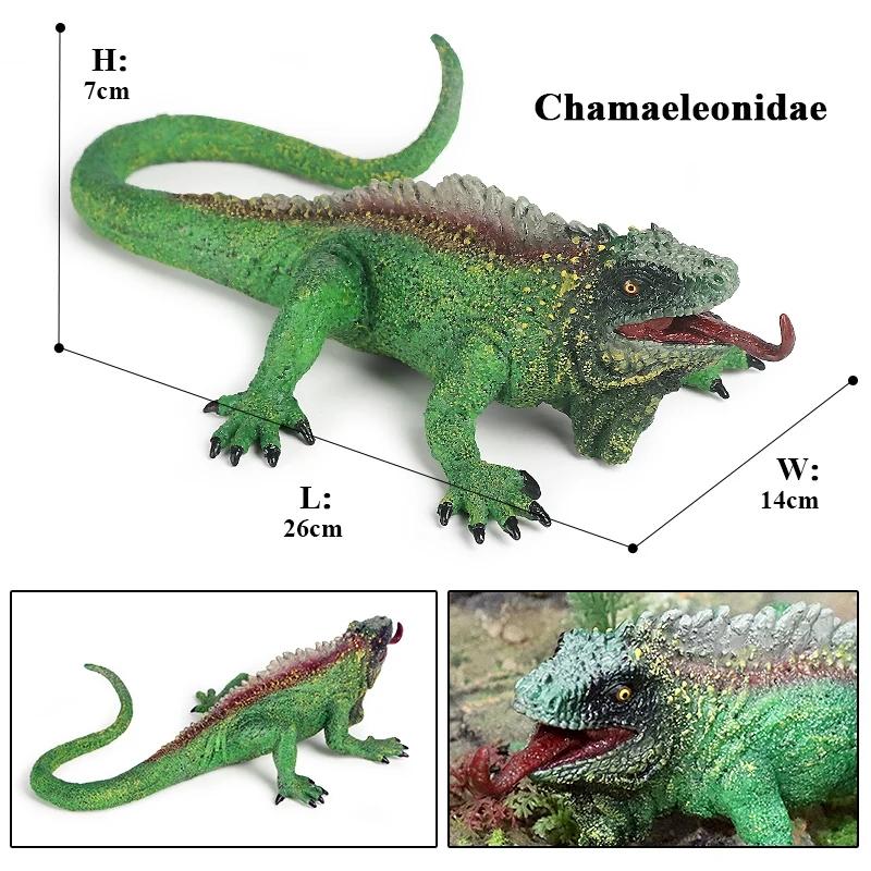 Oenux Simulation Reptile Lizard Chameleon Geckos Insect Animals Model Action Figure Collection Toys Kids Gift Home Decorations