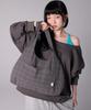 YOUHEE Check Stud Cotton Big Bag_Grey
