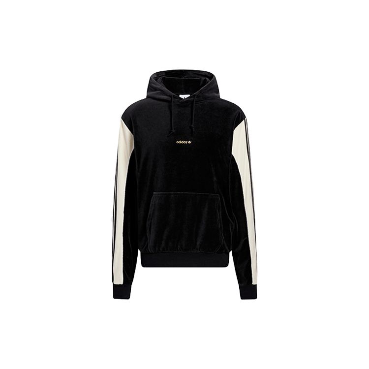 adidas Originals Velour Hoodie Black White H31248 M