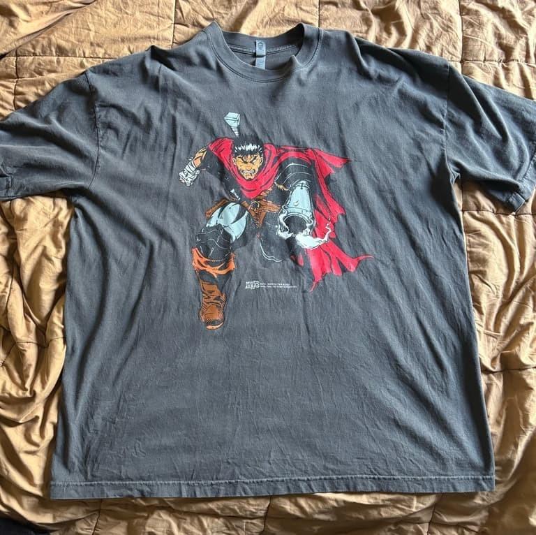 Berserk Guts x Cable Shirt Anime Manga  Black cotton reprint PA9137 Unisex T-Shirt M
