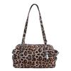 Leopard Print Retro Studded Bowling Bag - Women's 2025 Shoulder Handbag