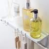 Yamazaki Tower Towel Rack, White, Approx. W33 X D9 X H15cm, Bath Rack, Simply Inserts Into Towel Bar, Includes Hooks, 3291