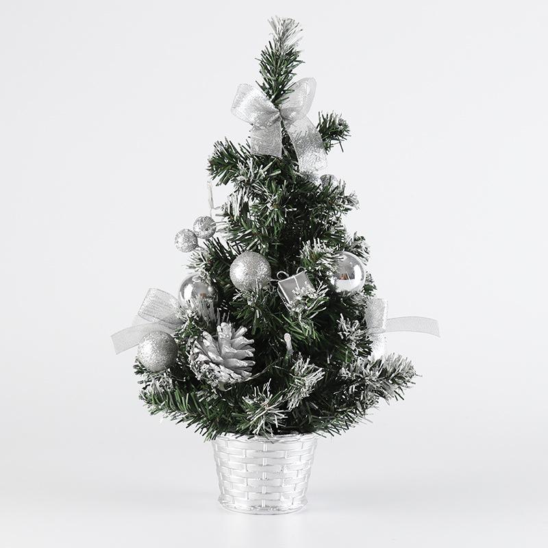 Mini Artificial Christmas Tree with Lights: 30cm/40cm Tabletop Decoration with Ornaments