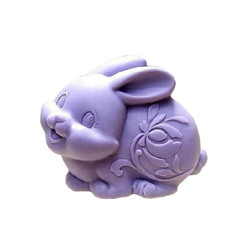Rabbit Shaped Sugar Flipping Mold Handmade Rabbit Soap Essential Oil Soap Mold Rabbit Decorative Ornament Silicone Mold