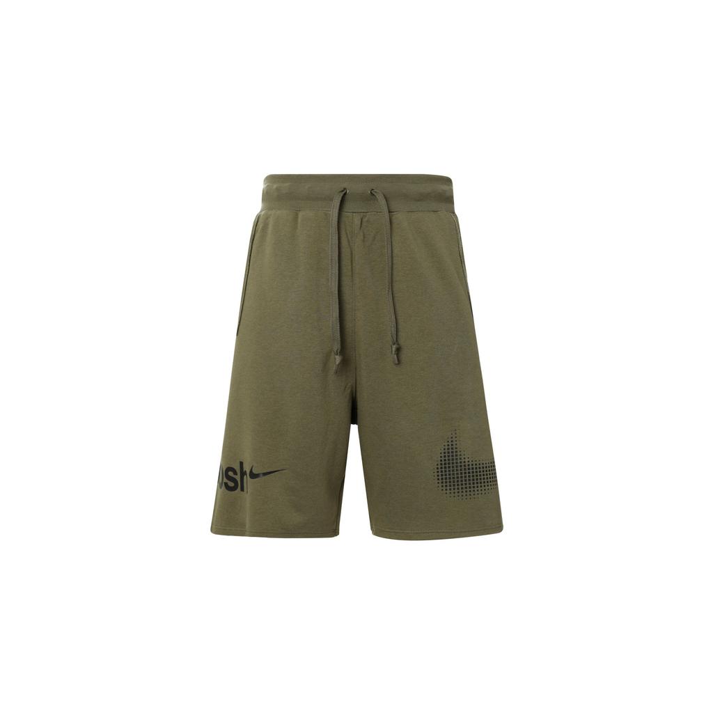 Nike Sport, imprimeu cu logo mare, vară, cu șnur, cu șnur, pantaloni scurți pentru bărbați, verde, DX6310-222