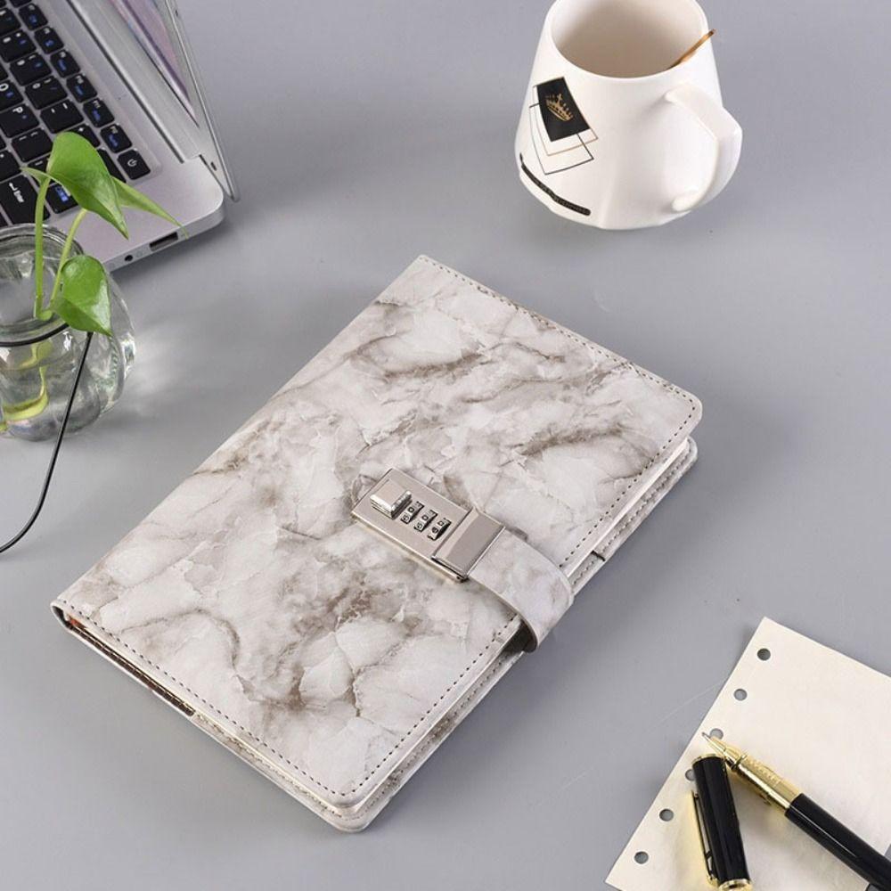 A5 Password Notebook Soft Personal Notepad Diary Notebook Secure Diary Binder  Study