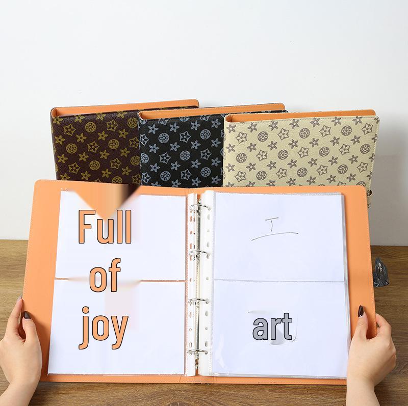 A4 Leather Family Document Organizer: Large Capacity for Birth Certificates, Tickets, Passports, and more.