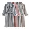 Couples' Double-Sided Fleece Bathrobe: Warm Winter Flannel Pajamas for Men & Women