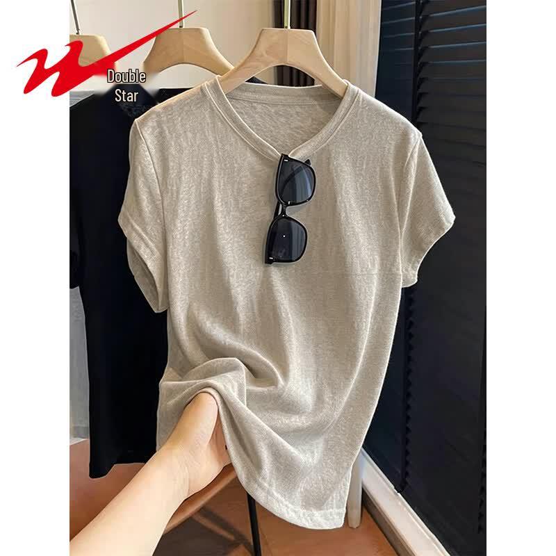Shuangxing Women s Snowflake Cotton Short-Sleeve T-Shirt M