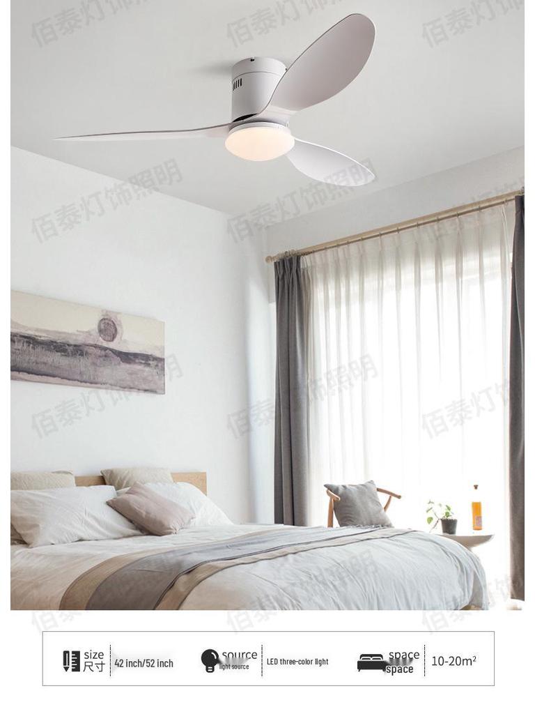 Walnut Ceiling Fan with Light and Remote Control, Variable Frequency, for Living, Dining, or Bedroom Spaces with ABS Blades.