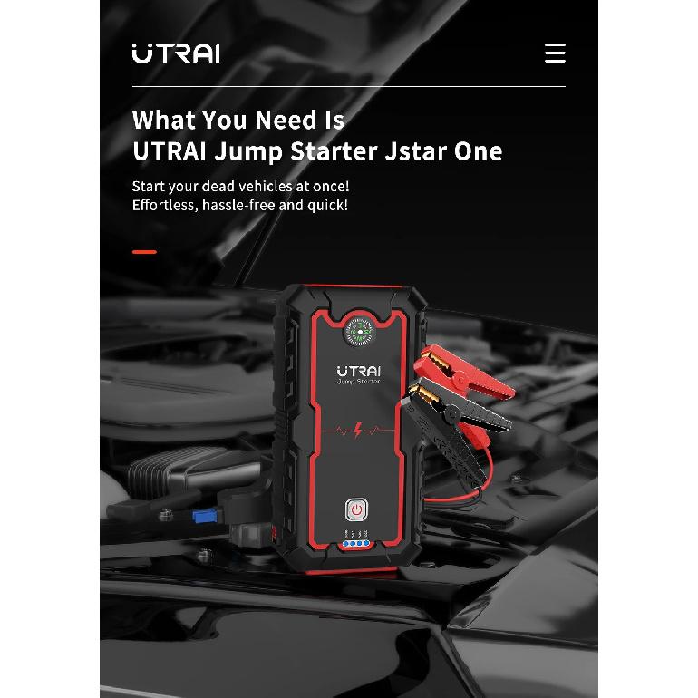 UTRAI Power Bank 2000A Jump Starter Portable Charger Car Booster 12V Auto Starting Device Emergency Car Battery Starter