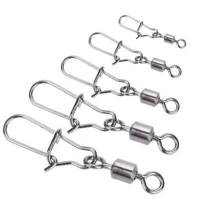 50PCS 2# 4# 5# 6# 8# Fishing Connector Pin Bearing Rolling Swivel Stainless Steel