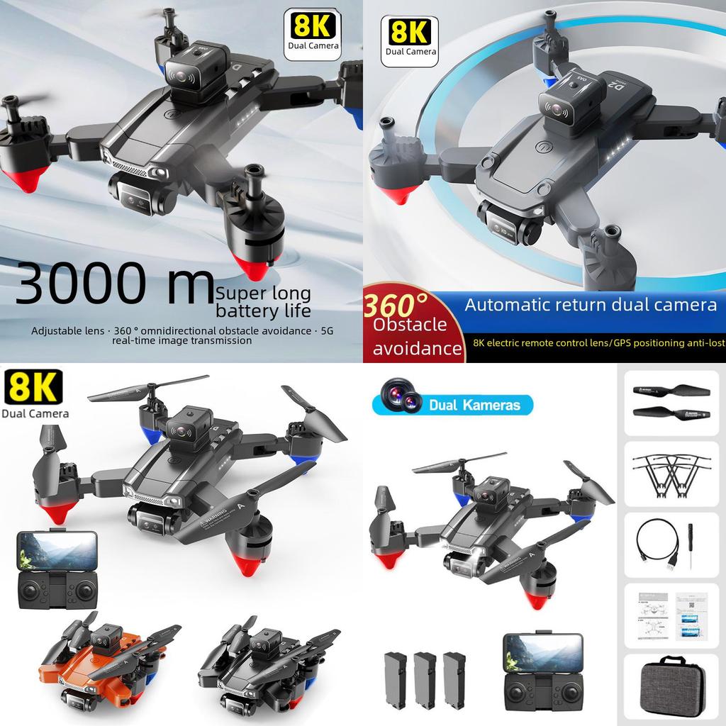 Js22 Foldable Obstacle-avoidance Drone With Hd Camera Colorful Lights Four-axis Remote Control Aircraft