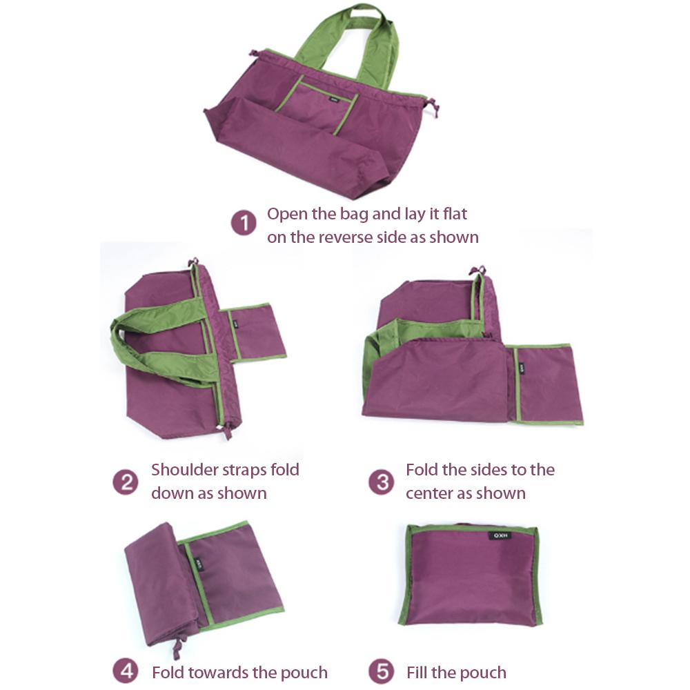 Eco-Friendly Large Waterproof Foldable Drawstring Shopping Shoulder Bag