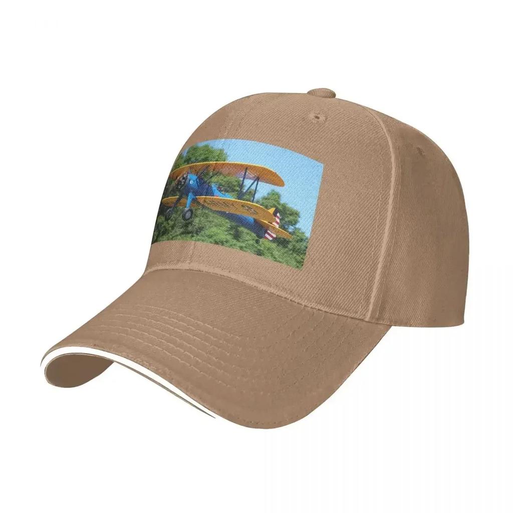 BoeingStearUnisex Kaydet Biplane Trainer Aircraft Taking Off Baseball Cap Sunscreen designer cap Sun Cap Hats For Women Unisexs
