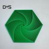 3D Printed Fractal Fidget Hexagon Stress Anxiety Relief Desk Spinning Toy Kids Adults Pocket Size Travel Colorful Spiral Hexagon Sensory Toy