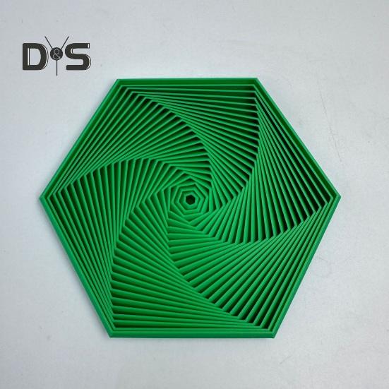 3D tištěná fraktální fidget šestiúhelníková senzorická hračka pro děti a dospělé s šestiúhelníkovým motivem, spirála, šestiúhelníková senzorická hračka
