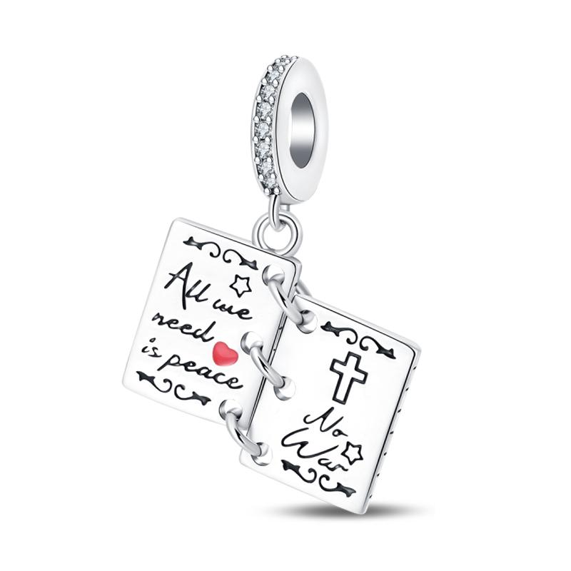 Copper Peace Dove Olive Branch Angel Love And Peace Best Wishes Charms Beads Fit Pan Original Bracelets Diy Fine Jewelry