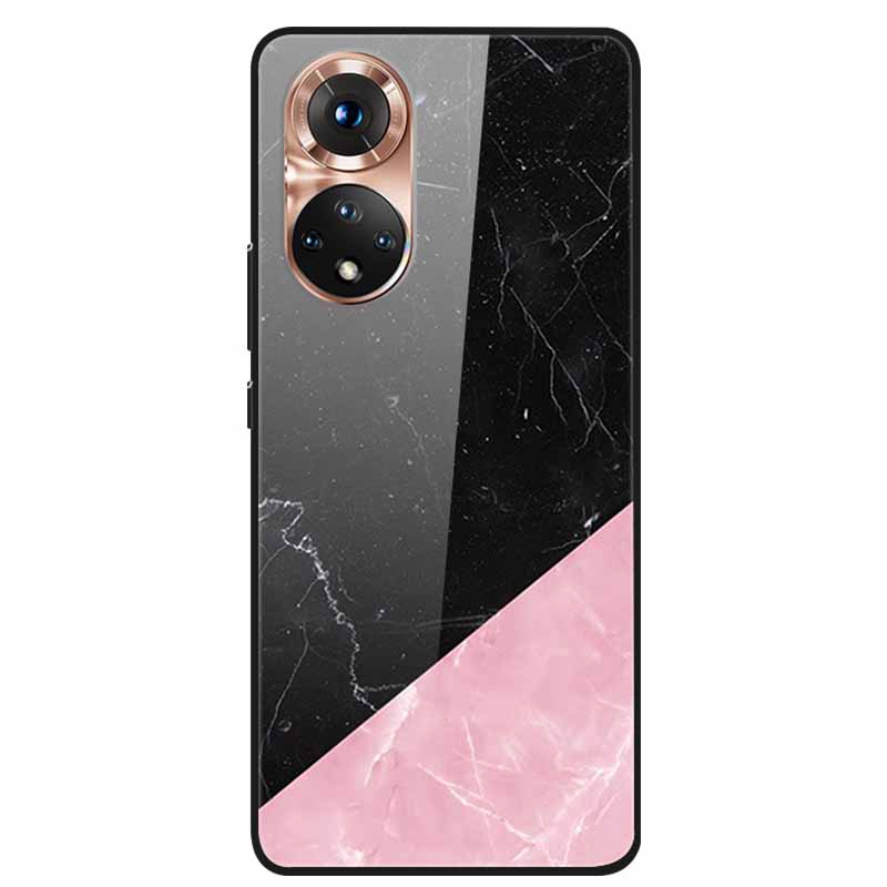 For Honor 50 Case Marble Tempered Glass Back Cover Hard Case For Huawei Honor 50 Pro Phone Cases NTH-AN00 NTH-NX9 Fundas Coque